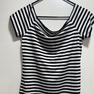 Black and white striped top